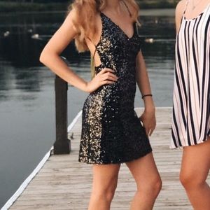 Black sequin dress perfect for homecoming